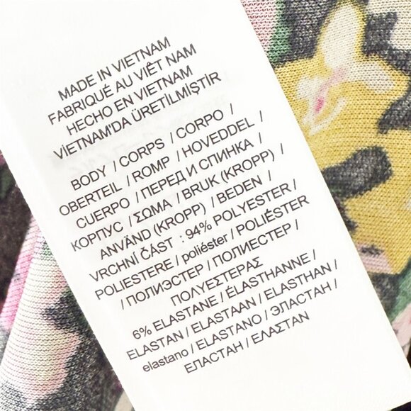 Lauren Ralph Lauren Floral Stretch Jersey Surplice Button Down Long Sleeve Dress - Picture 8 of 12